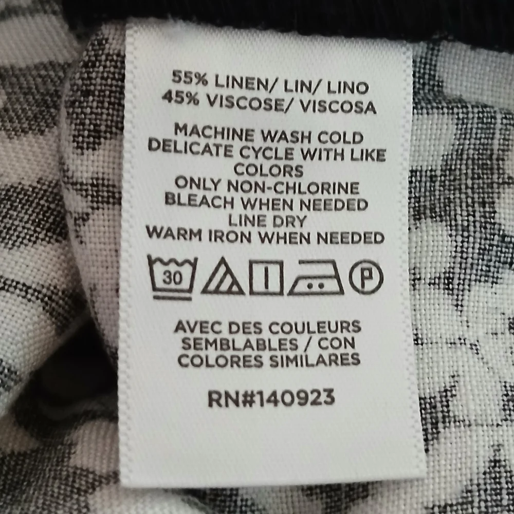 Loft Black And White Pineapple Print Linen Blend Pull On Shorts Size XS